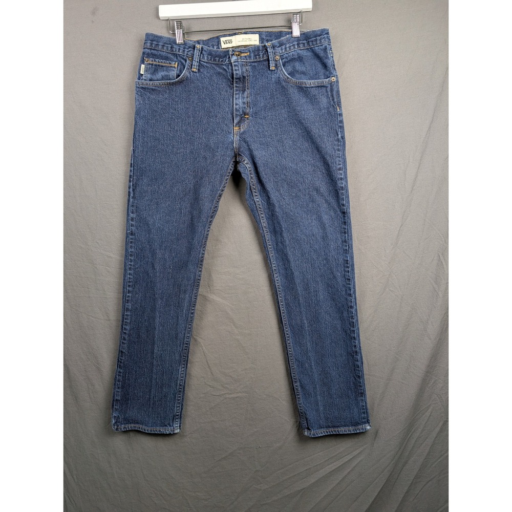 Vans V56 Standard Mens Blue Straight Leg Denim Jeans 36x30